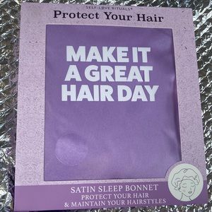 NWT silk hair wrap hair bonnet Barbie slumber party vibes purple hair wrap silk